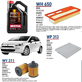Fiat Punto 1.3 Multijet 55 KW Euro 4 Motor Yağ Bakım Seti