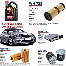 MERCEDES C220 CDI 125 KW 170 HP MOTOR KODU:OM 646.811 YAĞ BAKIM SETİ