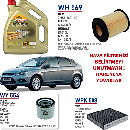 FORD FOCUS 2004-2012 MODEL 1.6 16V 100HP YAĞ BAKIM SETİ