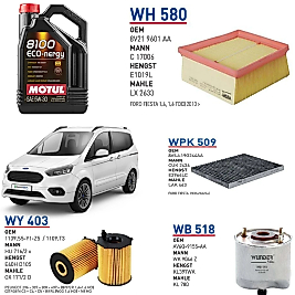 FORD TOURNEO COURİER EURO 5 1.6 TDCİ 95 HP YAĞ BAKIM SETİ