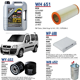 FİAT DOBLO 1.9 JTD MOTOR YAĞ BAKIM SETİ
