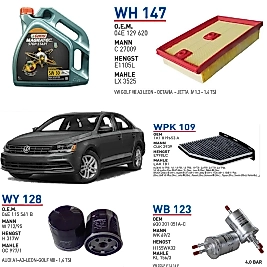 VOLKSWAGEN JETTA 1.4 TSİ MOTOR KODU:CZCA 92 KW 125 HP BAKIM SETİ