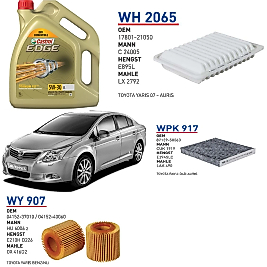 TOYOTA AVENSİS 1.6 16V 97 KW 132 HP MOTOR YAĞ BAKIM SETİ