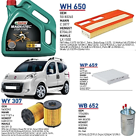 Fiat Fiorino 1.3 MultiJet 16V 75 HP Motor Yağ Bakım Seti