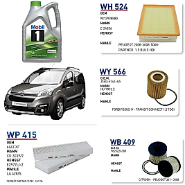 CITROEN Berlingo III (K9) 1.5 BlueHDi 100 - kw 75 - 102 hp Yağ Bakım Seti