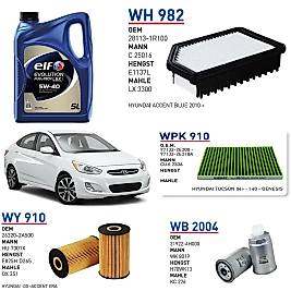 HYUNDAİ ACCENT 1.6 CRDİ 128 HP 04/11 → 12/17 YAĞ BAKIM SETİ