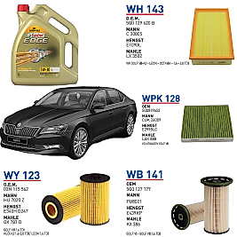 SKODA SUPERB 2015-2020 120HP 88KW YAĞ BAKIM SETİ