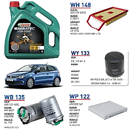 VOLKSWAGEN POLO 1.4 TDİ 1.4 TDI (6C) - kw 55 - 75 hp YAĞ BAKIM SETİ