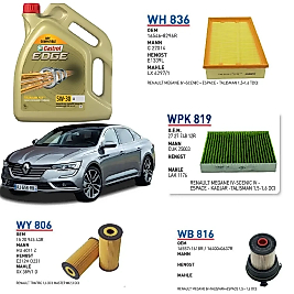 RENAULT TALİSMAN 1.6 DCİ 160 HP DİZEL ARAÇ YAĞ BAKIM SETİ
