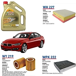 BMW 3 (F30 F31 F80) 320 i (F31) - kw 120 - 163 hp 1.6 Motor Yağ Bakım Seti