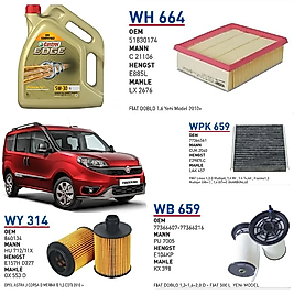 2010 VE ÜSTÜ FİAT DOBLO 1.6 MULTİJET EURO 6 70KW 90HP YAĞ BAKIM SETİ