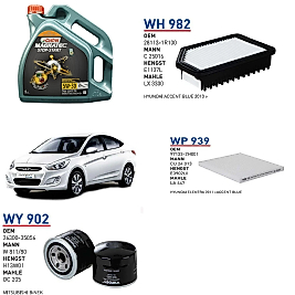 HYUNDAİ ACCENT BLUE 1.4 MOTOR KODU:G4FA 11/10 → 12/13 YAĞ BAKIM SETİ