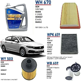 FİAT EGEA 1.3 MULTİJET EURO 6 MOTOR ÜSTÜ BAKIM SETİ 2018-2021