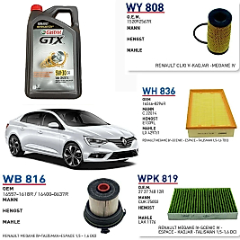 RENAULT MEGANE 4 1.5 Blue DCİ 115 HP MOTOR YAĞ BAKIM SETİ