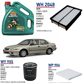TOYOTA COROLLA 1.6 2000-2005 MOTOR ARAÇ YAĞ BAKIM SETİ